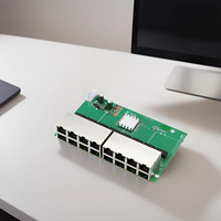 Placa de conmutador Ethernet PoE de 16 puertos Módulo de conmutador de red doméstica de 100Mbps PoE opcional de 48V para juegos de cámara ODM OEM