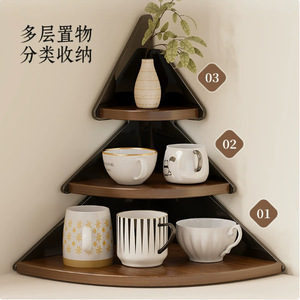 ที่วางแก้วมุมโต๊ะ 3 ชั้น สำหรับจัดเก็บแก้วกาแฟ ชุดน้ำชา - Product Image 3