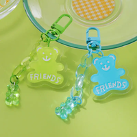 Dessin animé Anime coloré pendentifs porte-clés mignon en gros pas cher porte-clés en aluminium cadeau porte-clés vacances breloques ensembles fête faveur