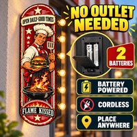 Enseigne LED Chef Burger, enseigne lumineuse vintage en métal, enseigne publicitaire pour restaurant de restauration rapide, bar, décoration murale, pub