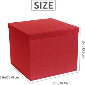 <span class=keywords><strong>Caja</strong></span> <span class=keywords><strong>de</strong></span> <span class=keywords><strong>regalo</strong></span> <span class=keywords><strong>de</strong></span> cartón corrugado rojo <span class=keywords><strong>grande</strong></span> <span class=keywords><strong>de</strong></span> 12x12x10 pulgadas <span class=keywords><strong>para</strong></span> Navidad Día <span class=keywords><strong>de</strong></span> San Valentín Día <span class=keywords><strong>DE</strong></span> LA MADRE Embalaje Navidad elegante - Product Image 2