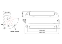 Lampe LED fine pour auvent/porche, éclairage LED pour camions et remorques