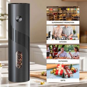 Automatic Stainless Steel Salt & <b>Pepper</b> <b>Grinder</b> Set Battery Operated Adjustable Coarseness LED Light 120ml Capacity Eco-Friendly - Product Image 6