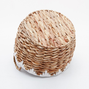 Tay Dệt Nước Lục Bình Cỏ Lưu Trữ Giỏ Tùy Chỉnh Xách Tay Mây Giỏ Với Tai Xử Lý Vòng Tròn Hình Dạng Cho Nhà Lưu Trữ - Product Image 4