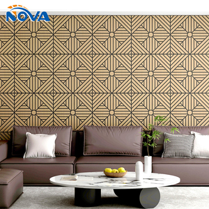 Pannello Acustico Decorativo in Poliestere Intagliato con Assorbimento del <span class=keywords><strong>Suono</strong></span>, 3 Misure e Finitura Effetto Legno per Ufficio e Ristrutturazione Casa - Product Image 4