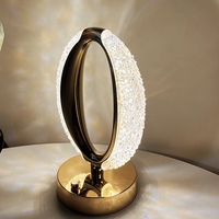 Romantique Or Chambre Table De Chevet Lumière Nouvelle Salle À Manger Salon Acrylique Led Lampe De Table Pour Restaurant Décor À La Maison