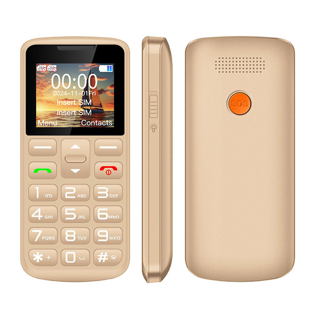 UNIWA V176 Seniors Phone with Qwerty Keyboard Dual SIM Card Camera SOS Double LED Flashlight USB Type-C-New Wholesale China OEM