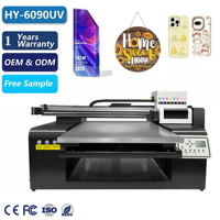 Impresora UV de Cama Plana A1 de Alta Calidad 6090, Equipo de Oficina para Impresión de Tarjetas de PVC, Tarjetas de Identificación y Tarjetas de Plástico