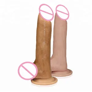 Mainan Seks Penis Buatan Lembut, Mainan Saksi 8 Inci Dildo untuk Pria dan Wanita Realistis Besar