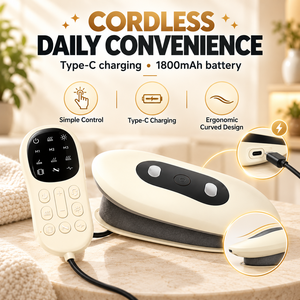 Cordless Waist Massager Air Compression Vibrating <b>Heat</b> Therapy <b>USB</b> Rechargeable Ergonomic Curved Design for Home Use - Product Image 1