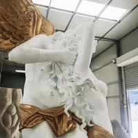 Estatua de fibra de vidrio para decoración de jardín, escultura de resina tallada a mano para amantes del Cupido desnudo, estilo griego antiguo, Eros