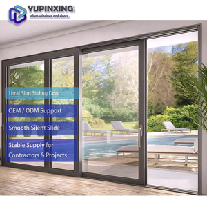 Français Coulissant Mur en Verre Télescopique Moderne Extérieur Extérieur Patio Arrière Alliage d'Aluminium Portes Coulissantes - Product Image 3