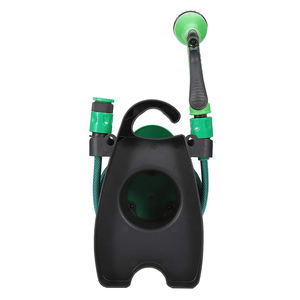 Taşınabilir hortum makarası, bahçe teleskopik su boru rafı, yerden tasarruf sağlayan sulama depolama için kompakt bahçe hortumu makara sepeti - Product Image 5