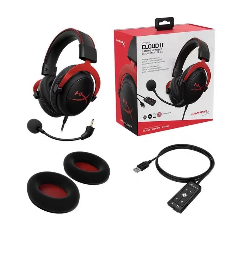 HyperX Cloud 2 II ゲーミングヘッドフォン ANC機能搭載 PC・PS4対応