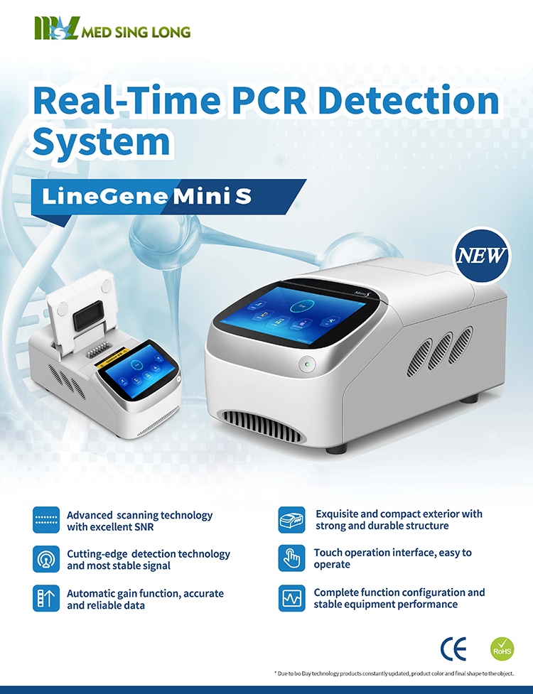 BSD. Venta caliente Nuevo diseño Laboratorio 2/4 Canales Sistema de prueba PCR rápida ADN / ARN Máquina PCR en tiempo real