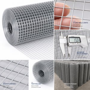 Rouleau de treillis soudé galvanisé <span class=keywords><strong>à</strong></span> mailles de 1/2 pouce pour la protection des gouttières et des aérations de fondation, treillis métallique. - Product Image 5