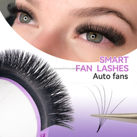 Cils en éventail intelligents personnalisés 0.05mm C D Curl Mix Length Easy Fans Lashes Tray Premade Fan Eyelash Extension