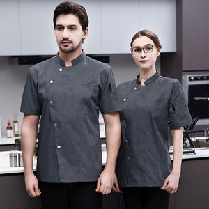 Premium Global Summer Tall 5Xl <span class=keywords><strong>Blanc</strong></span> Restauration Pâtisserie Chef Veste Manteaux Tabliers Avec Poches Uniforme Porter Pour Femme - Product Image 4
