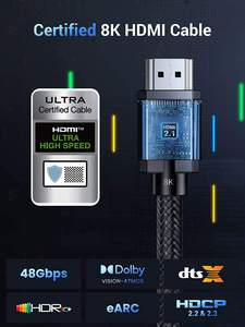 <span class=keywords><strong>สาย</strong></span>เคเบิล UGREEN 8K HD-MI 2.1 ได้รับการรับรองมาตรฐาน ความยาว 6.6 ฟุต <span class=keywords><strong>สาย</strong></span> HD-MI ความเร็วสูงพิเศษ รองรับ 4K 120Hz 48Gbps HDCP 2.2&2.3 EARC HDR - Product Image 2