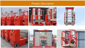 6m 7.5m 9m portatile alimentato a batteria con albero verticale guidabile sollevatore idraulico in lega di alluminio - Product Image 6