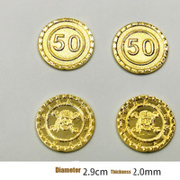 Accessoires de pirate en gros, Pièces d'or de pirate, Trésors de jeu en plastique, Jetons dorés et argentés, Pièces de monnaie, Monnaie de jeu