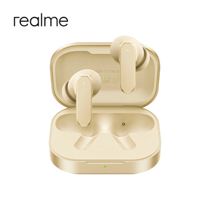 หูฟังไร้สาย Realme TWS สีทอง แบบใส่ในหู 5.3 ANC ควบคุมด้วยระบบสัมผัส เสียงคุณภาพสูง พร้อมไฟ LED แสดงสถานะ - Product Image 1