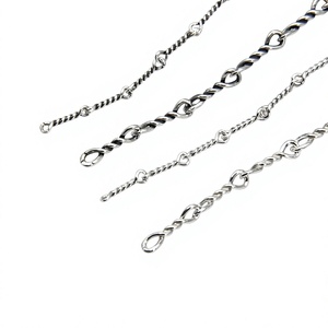 Cadena de Cuerda Trenzada de Plata de Ley 925 Personalizada Hertiny HTS8102 para la Fabricación de Pulseras, Accesorios al por Mayor - Product Image 4