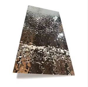 Lámina Personalizada con Relieve EX792, Acero Inoxidable SUS 201, Diseño de Ondas de Agua, Decorativa, Espejo, 304, 316L - Product Image 2