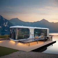 Maison Capsule Portable Préfabriquée en Panneaux Sandwich, Moderne, Extérieure, Étanche, Installation Rapide, Luxe, 2 à 4 Chambres, pour École, Hôtel, Bureau