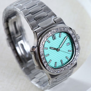 Reloj con Logotipo Personalizado, Movimiento Automático de Lujo NH35, Reloj de Joyería con Diamantes, Relojes Mecánicos para Hombre, Correa de Acero, Esfera NH35, Resistente al Agua - Product Image 2