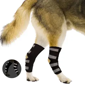 Pet Bandagens Perna Do Cão Joelho Brace Straps Proteção para Cães Bandagem Conjunta Envoltório Doggy Suprimentos Médicos Cães Acessórios