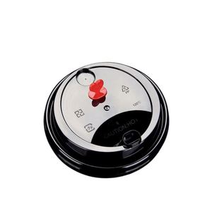 Vasos Desechables Negros con Tapas de Cúpula Reutilizables para Bebidas Calientes y Frías, Ideales para Viajes, Cafeterías y Comida para Llevar, Económicos - Product Image 1