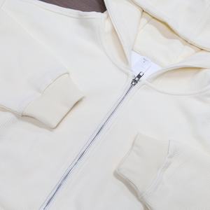 Sudadera con capucha y cremallera para hombre, estilo retro, holgada, de color liso, de marca de moda - Product Image 3