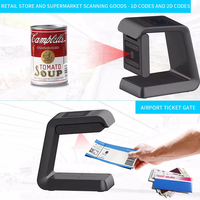 Escáner de código QR 2D de escritorio, escáner de código de barras MRZ para pasaporte, compatible con código OCR, escáner de código de barras