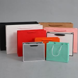 Boutique Luxury Custom Kraft Paper Bags Multi Sizes on Stock-<b>Small</b> to Big Square Bottom for Gift <b>Shopping</b> with Your Own Logo - Product Image 2