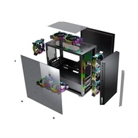 Micro ATX Gaming Mini Tower Desktop Pc Computer case Iron Mesh Decoration Gamer case