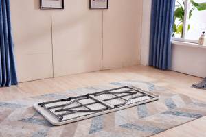 Bền Trọng lượng nhẹ HDPE trắng hình chữ nhật gấp bảng nhựa di động Mesa plegable trestle cho ngoài trời cho thuê bệnh viện - Product Image 3