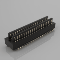Conector de ángulo recto BTB HC-PBB08-2-50-M-H2.0 de 0.8mm de paso, de cobre SMT de doble ranura, para conexión placa a placa y entreplaca, para PCBA