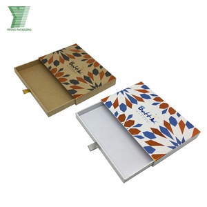 New design elegant scarf gift paper box packaging custom small size scarf box wholesale clothes storage cardboard sliding box