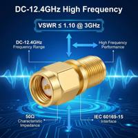 Adaptateur de connecteur coaxial RF SMA mâle vers femelle à polarité inversée pour usine électrique Gold Electrical Factory