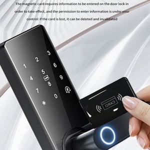 Glomarket Prix d'usine Serrure de porte intelligente numérique WiFi Tuya App avec poignée en aluminium et empreinte digitale Cloud pour la sécurité domestique - Product Image 6