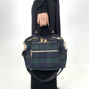 Fashionable zipper-check Women's Tote <b>Bags</b> with retro <b>patchwork</b> designer crossbody <b>bags</b> Large capacity canvas shoulder <b>bags</b> - Product Image 1