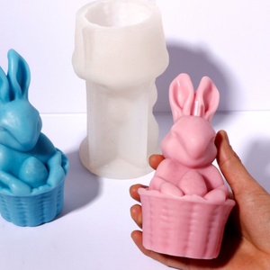 Molde de Silicona para Velas con Forma de Conejito Adorable TangChu - Kit para Hacer Velas con Animales en 3D para Regalo de Pascua, Decoración de Primavera para el Hogar - Product Image 6