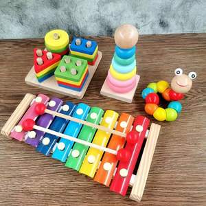 Ensemble <span class=keywords><strong>de</strong></span> jouets éducatifs en bois pour les tout-petits <span class=keywords><strong>de</strong></span> 2 à 4 ans - Instruments <span class=keywords><strong>de</strong></span> musique, puzzles et jeux d'apprentissage dans un seul kit - Product Image 6