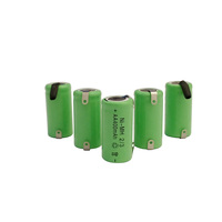 Baterai 2/3AA Ni-MH 1.2V 400mAh Isi Ulang Sel Tunggal dengan Tab Solder Atas & Bawah Datar untuk Alat Cukur Listrik.