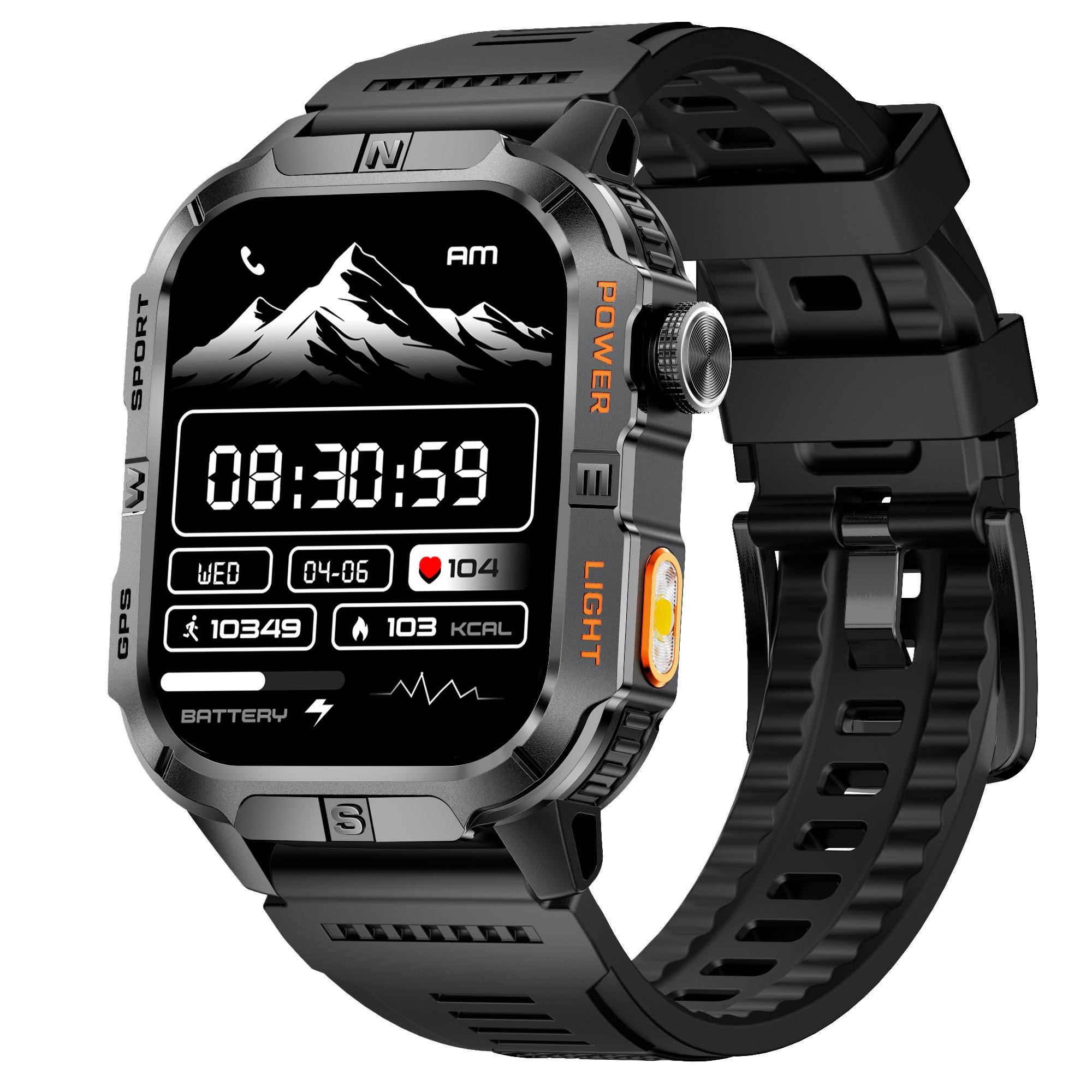 2026 GTH3 Smart Watch GPS Fitness Tracker Heart Rate Blood Pressure Sleep Tracking Sports Records Smartwatch for Men