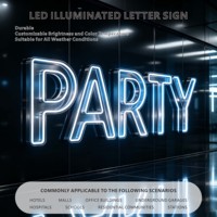 Lettres lumineuses LED extérieures étanches, lettres publicitaires 3D personnalisées illuminées pour centres commerciaux