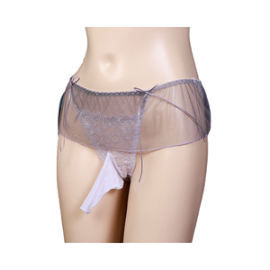 Nhật Bản Phong Cách Ren Thong Sexy Đồ Lót JJ Bìa Trong Suốt Khiêu Dâm Cám Dỗ Mở Đáy Quần Tam Giác Đồ Lót - Product Image 6