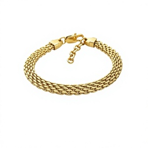 Pulsera de Malla Tejida Minimalista y Moderna, Acero Inoxidable 316L, Resistente al Deslustre, Impermeable, Cadena de Extensión Ajustable, Unisex - Product Image 1