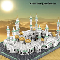Modèle de construction éducatif célèbre, décoration de la Grande Mosquée de la Mecque, échelle 1:12, petites pièces en ABS, jouet de puzzle pour enfants à assembler